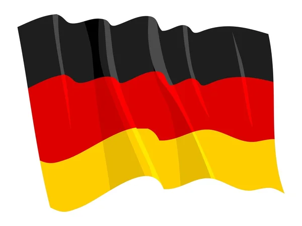 Political waving flag of Germany — Stock Vector