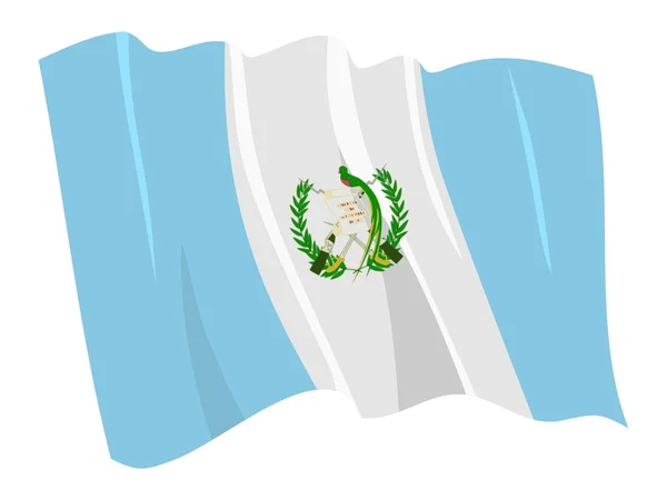 Politieke wuivende vlag van Guatemala — Stockvector