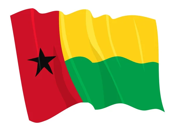 Guinea-Bissaus politiska flagga — Stock vektor