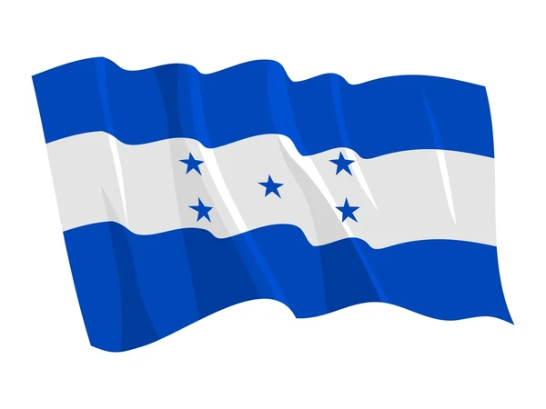 Bandiera politica dell'Honduras — Vettoriale Stock
