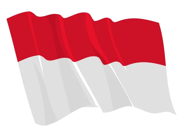 Політичне махаючи прапором Індонезії — стоковий вектор