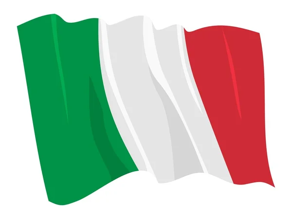 Politieke wuivende vlag van Italië — Stockvector