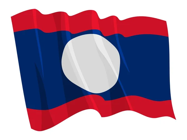 Political waving flag of Laos — Free Stock Photo
