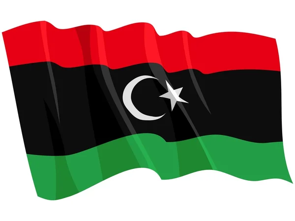 Líbia politikai zászlója — Stock Vector
