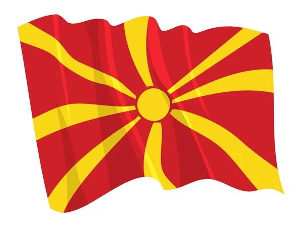 Political waving flag of Macedonia — Stock Vector