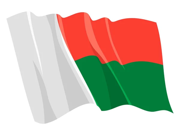 Politická vlajka Madagaskaru — Stockový vektor