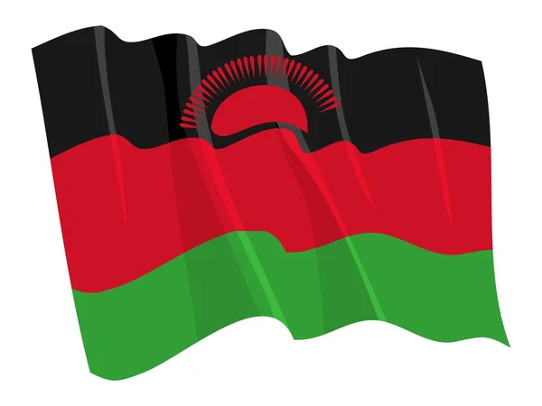 Політичне махаючи прапором Малаві — стоковий вектор