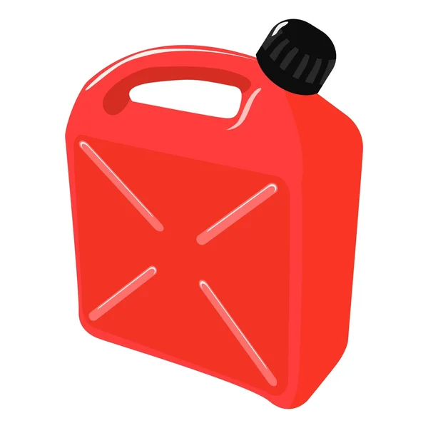 Roter Kunststoffjerrican — Stockvektor