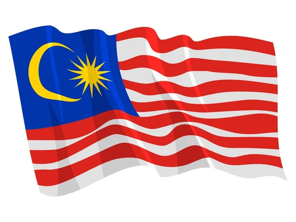 Bandera política ondeante de Malasia — Foto de stock gratis