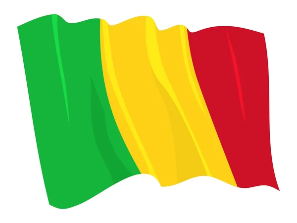 Political waving flag of Mali — Stock Vector