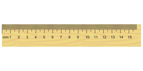 Illustration of wooden ruler — Stock Vector