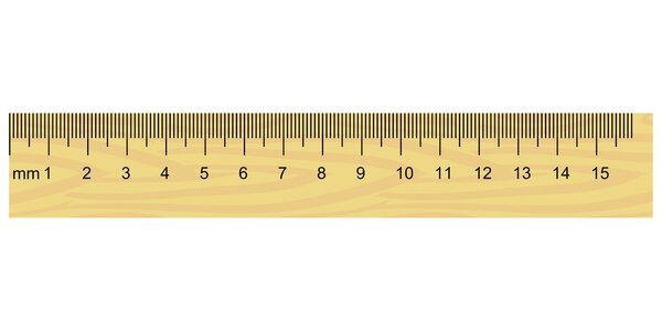 Illustration of wooden ruler