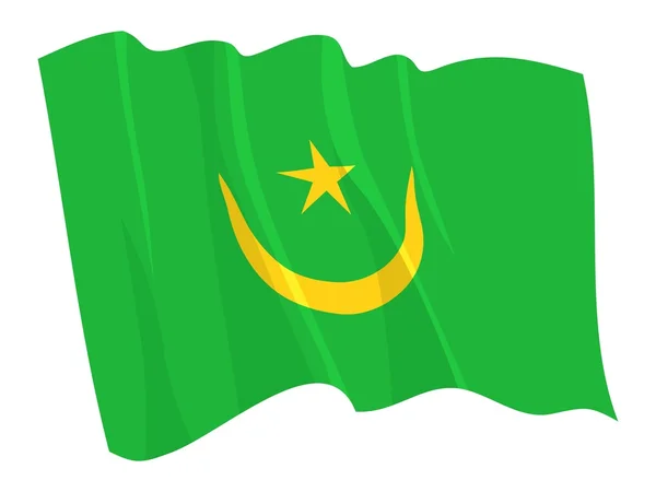 Politieke vlag van Mauritanië — Stockvector
