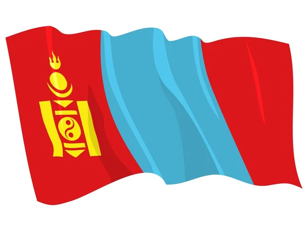 Flaga polityczna Mongolii — Wektor stockowy