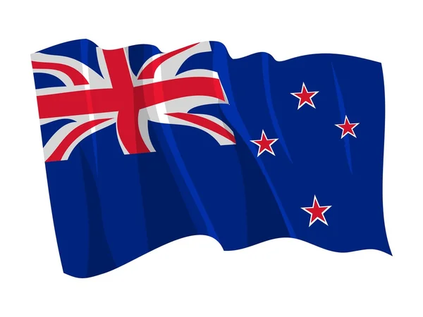 Yeni Zelanda 'nın siyasi bayrağı — Stok Vektör