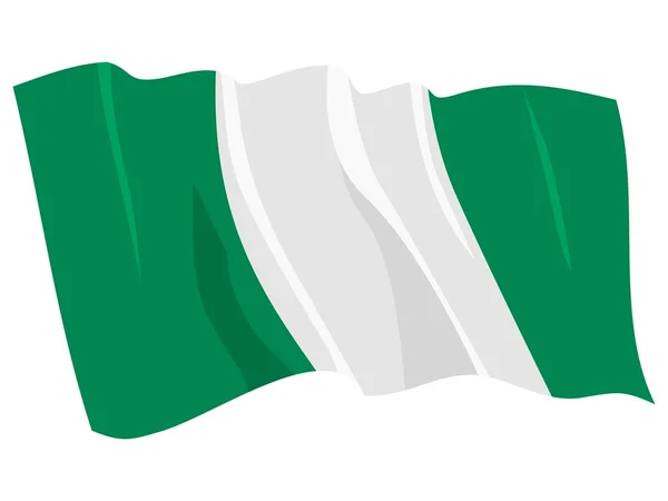 尼日利亚的政治旗帜 — 图库矢量图片