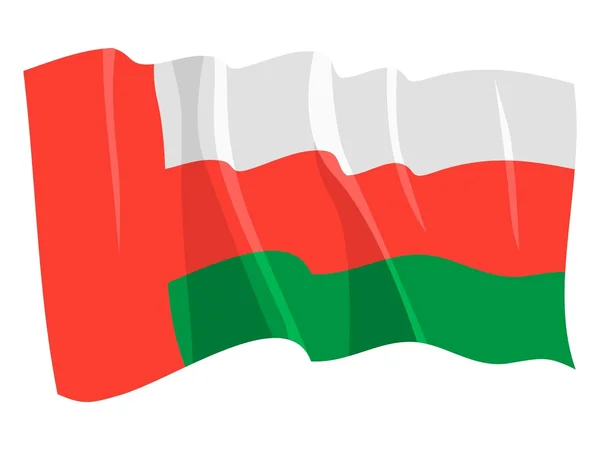 Bandeira política de Omã — Vetor de Stock