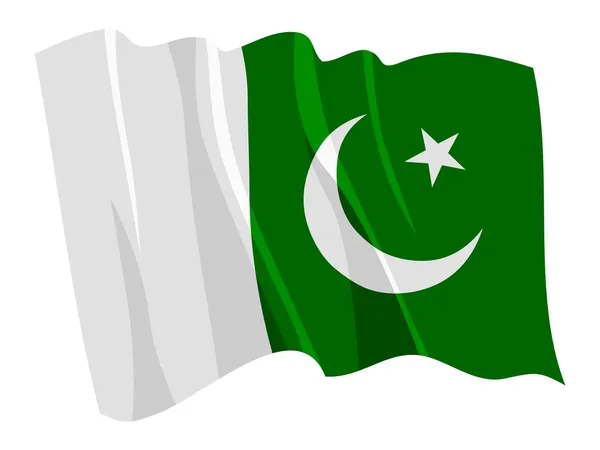 Bandiera politica sventolante del Pakistan — Foto stock gratuita