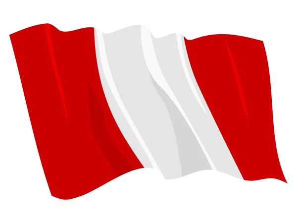 Peru politikai zászlója — Stock Vector