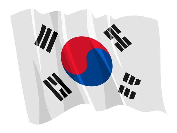 Bandeira política da Coreia do Sul — Vetor de Stock