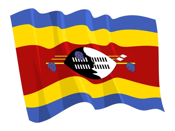 Politieke wuivende vlag van Swaziland — Stockvector