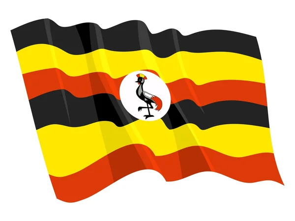 Політичне розмахування прапором Уганди — стоковий вектор