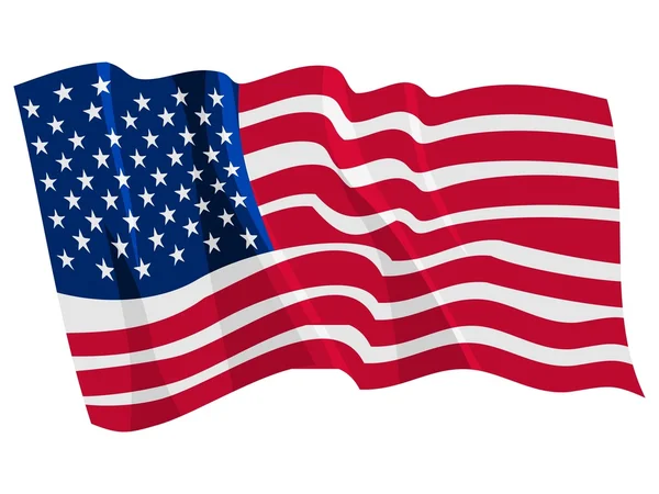 정치적 흔들 리는 미국의 국기 — 스톡 벡터