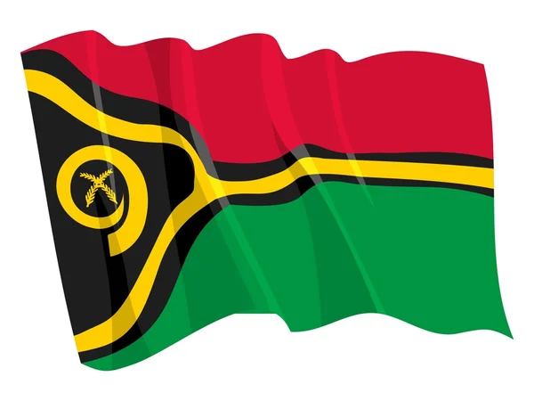 Політичне махаючи прапором Вануату — стоковий вектор