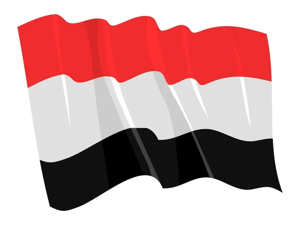 Bandiera politica dello Yemen — Vettoriale Stock