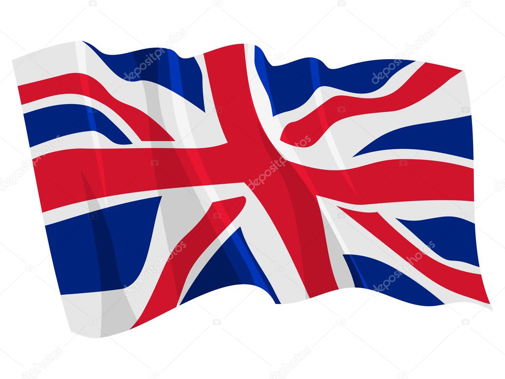Political waving flag of United Kingdom