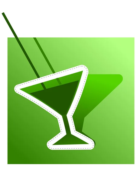 Àbstract image of absinthe. Vector — Stok Vektör