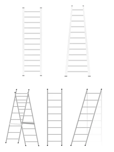 Leitern setzen. Vektor — Stockvektor