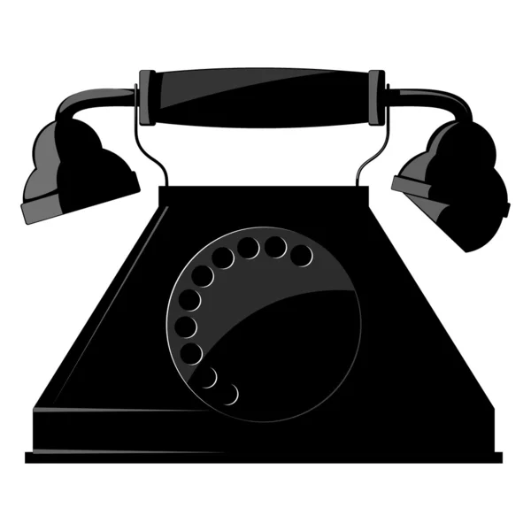 Illustration des alten Telefons. Vektor — Stockvektor