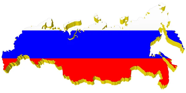 Vektoren 3D Karte von Russland — Stockvektor