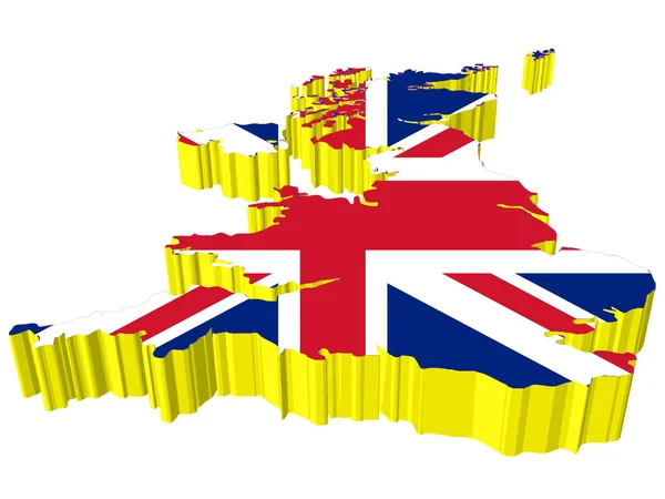 Διανύσματα 3D χάρτη της Αγγλίας — Διανυσματικό Αρχείο
