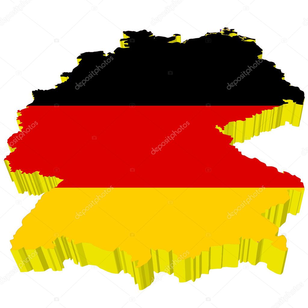 vectors 3D map of Germany