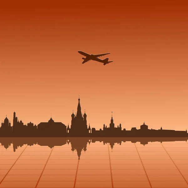 モスクワの都市景観のベクトル図 — ストックベクタ