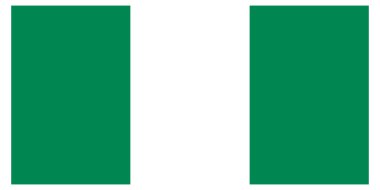 Nijerya bayrağı vektör çizim