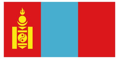 Vector illustration of the flag of Mongolia clipart