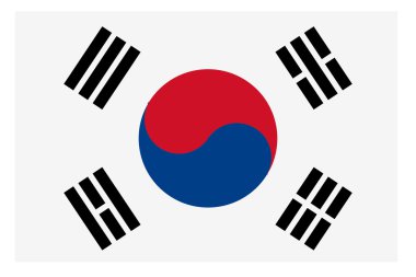 Vector illustration of the flag of Republic of Korea clipart