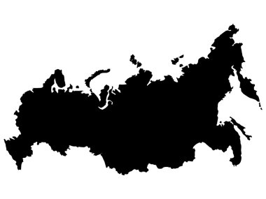 Rusya haritalarının vektör illüstrasyonu