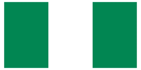 Ilustração vetorial da bandeira da Nigéria — Vetor de Stock