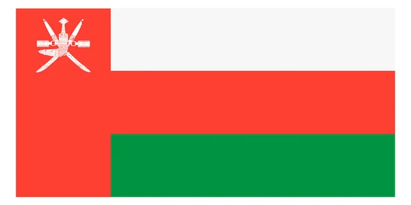 Ilustração vetorial da bandeira de Omã — Vetor de Stock