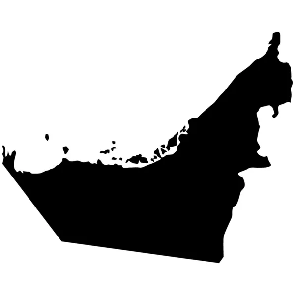 Vektorová ilustrace map Spojených arabských emirátů — Stockový vektor