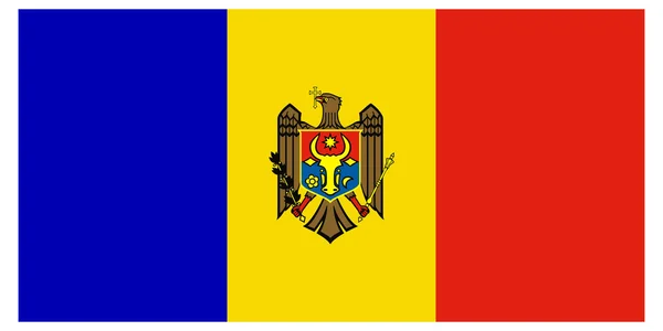 Vektorillustration der Flagge der Republik Moldau — Stockvektor