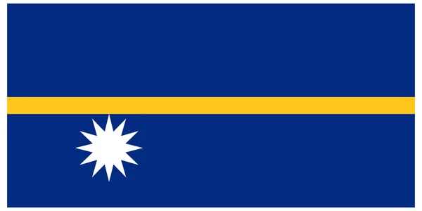 Vector illustration of the flag of Nauru — Stock Vector