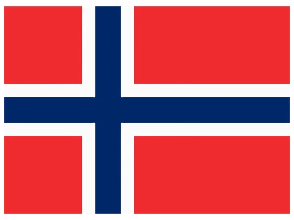 Vector ilustración de la bandera de Noruega — Vector de stock