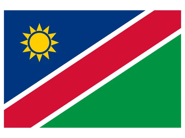 ナミビアの旗のベクトル イラスト — ストックベクタ