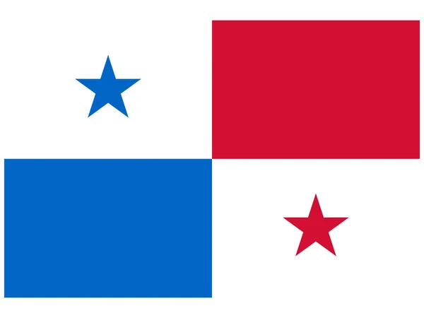 Ilustración vectorial de la bandera de Panamá — Vector de stock