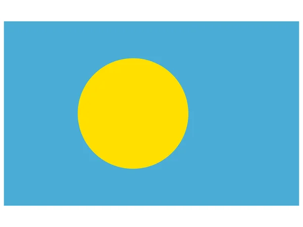 Vektorillustration av Palaus flagga — Stock vektor
